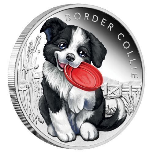 Collecters Item 2018 Australia 1 2 Oz Silver Border Collie Proof