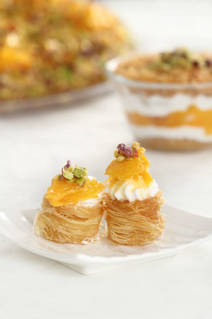 Konafa with Mango