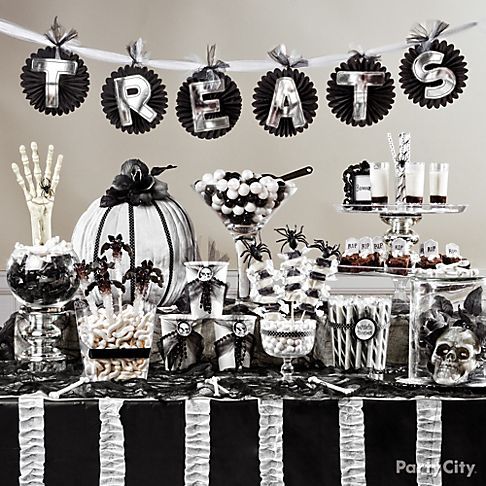 halloween candy buffet ideas black and bone party city halloween decorations holiday decor party decor home decoration - Black And White Halloween Decorations halloween candy buffet ideas black and bone party city halloween decorations holiday decor party decor home decoration - Black And White Halloween Decorations