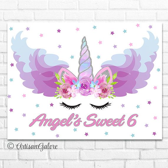Pastel Baby shower printable SALE Unicorn Baby Shower Backdrop Stars Rainbow Unicorn back drop Magical Unicorn Backdrop party prop