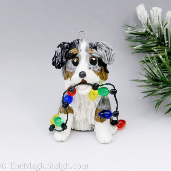 Australian Shepherd Ornament Merle Christmas Lights Porcelain Australian Shepherd Ornament Merle Christmas Lights Porcelain | Gifts | Pinterest | Ornaments, Christmas and Christmas lights - Australian Shepherd Ornament Merle Christmas Lights Porcelain