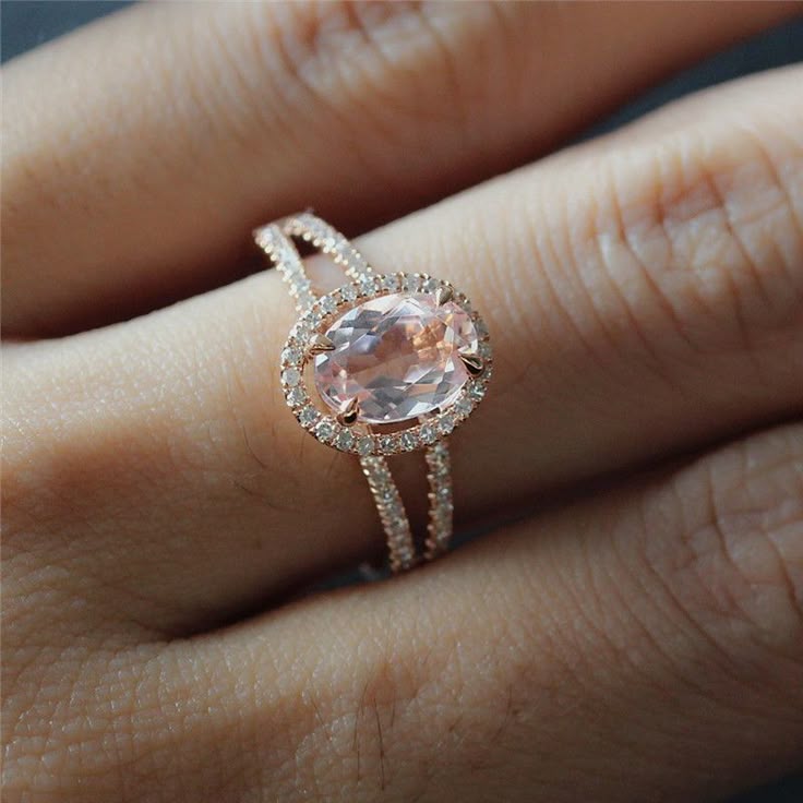 Rose Gold Engagement Ring With Bullet Side Stones Rose Gold Engagement Ring With Bullet Side Stones