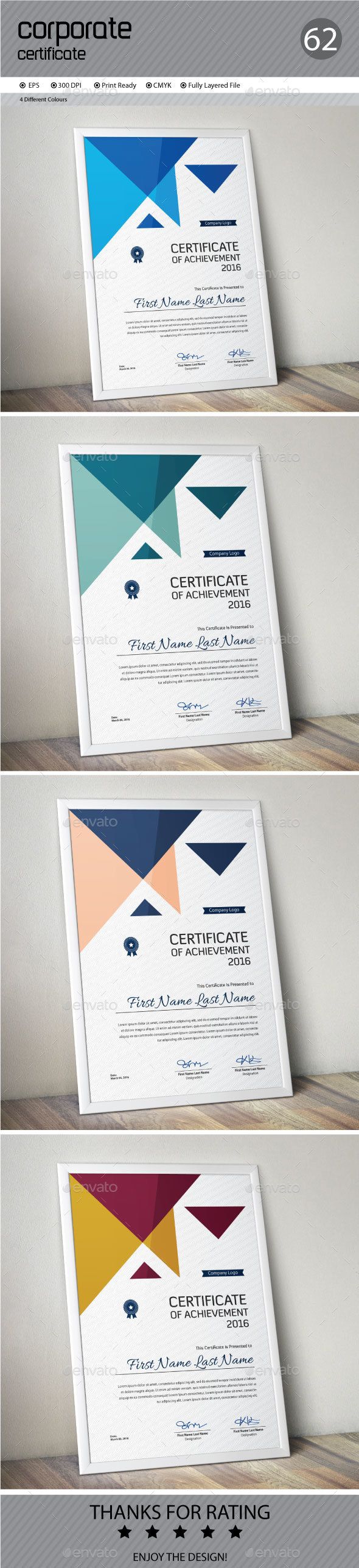 modern certificates design
