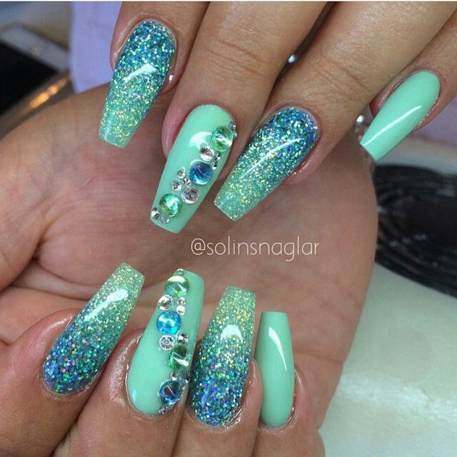 Best 25+ Mint Green Nails Ideas On Pinterest Mint Nails, Tiffany @solinsnaglar nail-art on IG♥♥ pinterest: @makewayitsKD ♚ - Best 25+ Mint Green Nails Ideas On Pinterest Mint Nails, Tiffany