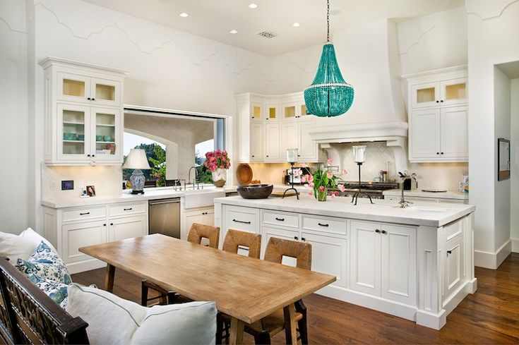 Love The Floors Kitchen Inspiration Design Turquoise Decor Turquoise Kitchen Decor, Turquoise Beaded Chandelier Kitchen