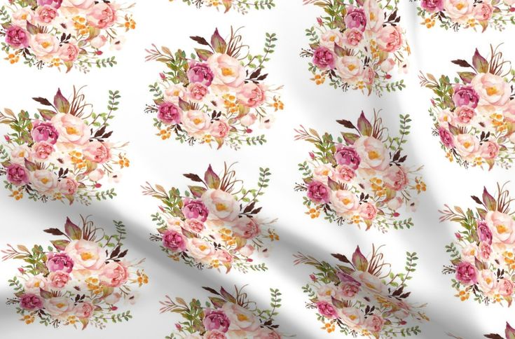 Tablecloth Flowers Floral Pink Summer Spring Baby Girl Cotton Sateen