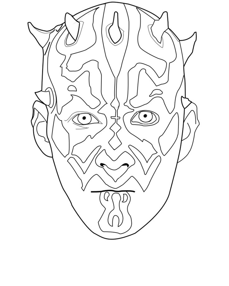 Download Darth Maul Coloring Page (With images) | Coloring pages ...