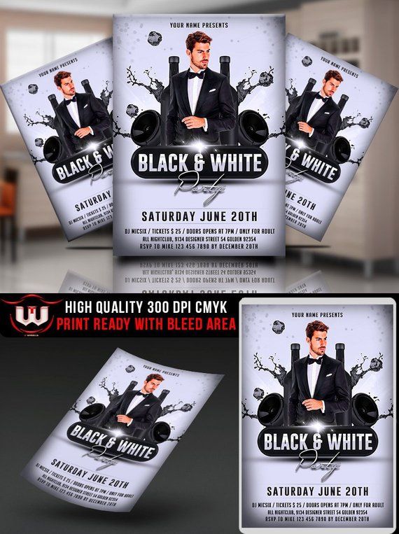 black and white party invitation template black white club designer party invitations