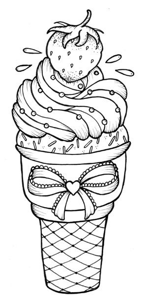 ice cream cone coloring page