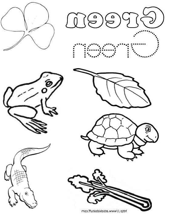 Green Coloring Pages Nocl Green Color Word Worksheet Education