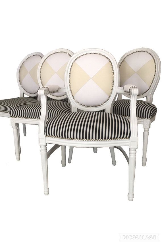 Set Of 8 Upholstered Dining Chairs Painted White Upholstery In Custom Sewn Leather Black And White Set Of 8 Upholstered Dining Chairs Painted White Upholstery In Custom Sewn Leather Black And White