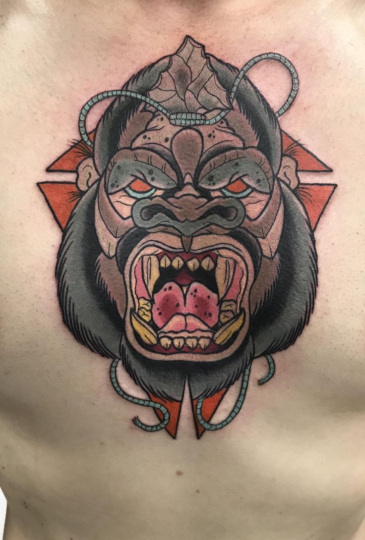 aztec tribal gorilla tattoo aztec tribal gorilla tattoo
