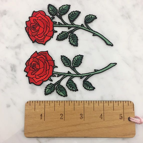 1pc Large New Embroidered Flower rose Applique Iron On Sew On Patch Cloth Lotus