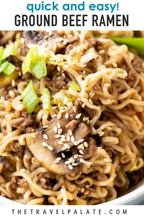 Ramen Noodles with Beef | Ramen recipes easy, Ground pork recipes, Top