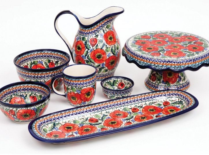 Pottery Set In A Poppy Pattern By Zakłady Ceramiczne Polish Extraordinary Polish Pottery Patterns Pottery Set In A Poppy Pattern By Zakłady Ceramiczne Polish Extraordinary Polish Pottery Patterns