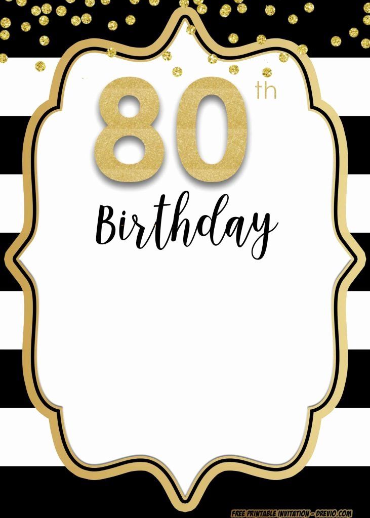 80th Birthday Invitations Template Free Fresh Free Printable 80th B… in 80th Birthday Invitations Template Free Fresh Free Printable 80th B… in