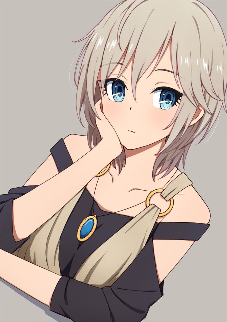 Blue haired anime girl characters