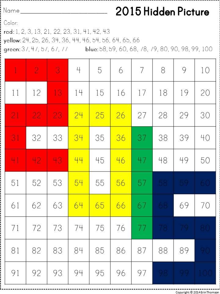 hidden picture new year s day 2020 100 chart pictures 100 chart pictures