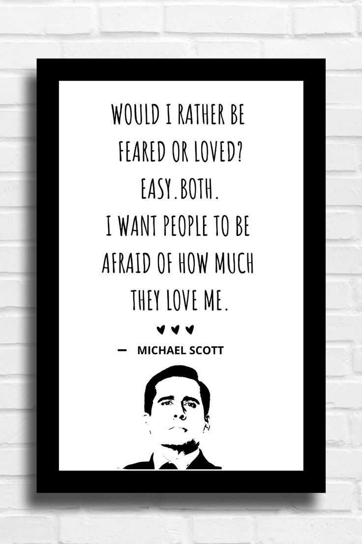 Michael Scott Quotes / the Office TV Show Printable / Would I Be Rather