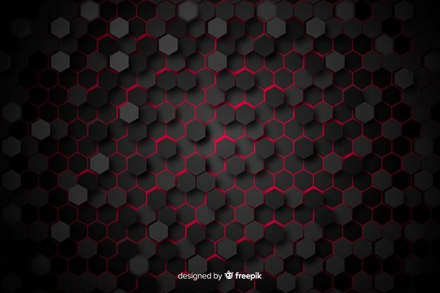 Black Honeycomb With Red Light Between Cells Vector Free Light Red Dark Phone Wallpapers