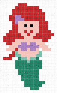 disney princess 8 bit charts crochet knit stitch chart graphs