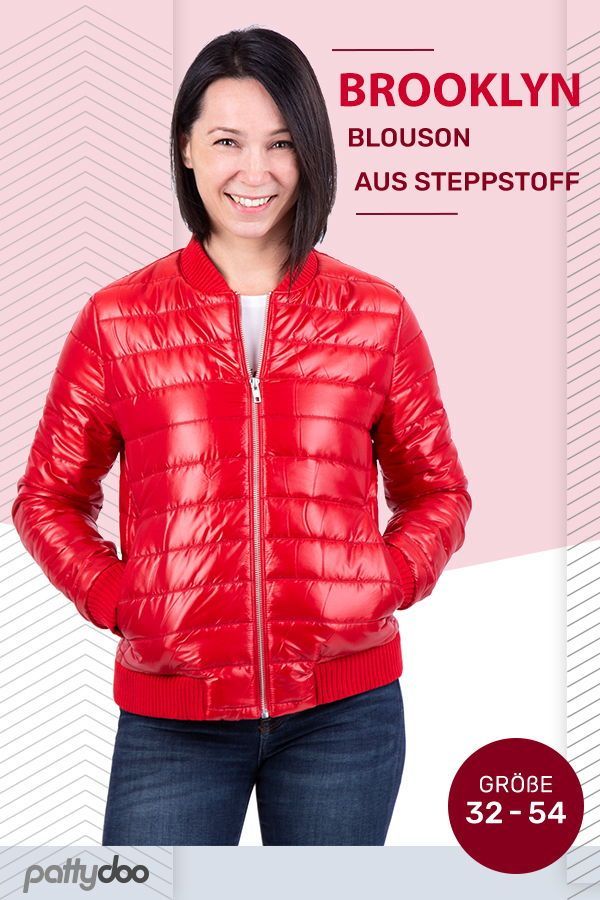 Schnittmuster für einen lässigen Damenblouson Brooklyn Schnittmuster für schicke Damen Blousonjacke Brooklyn