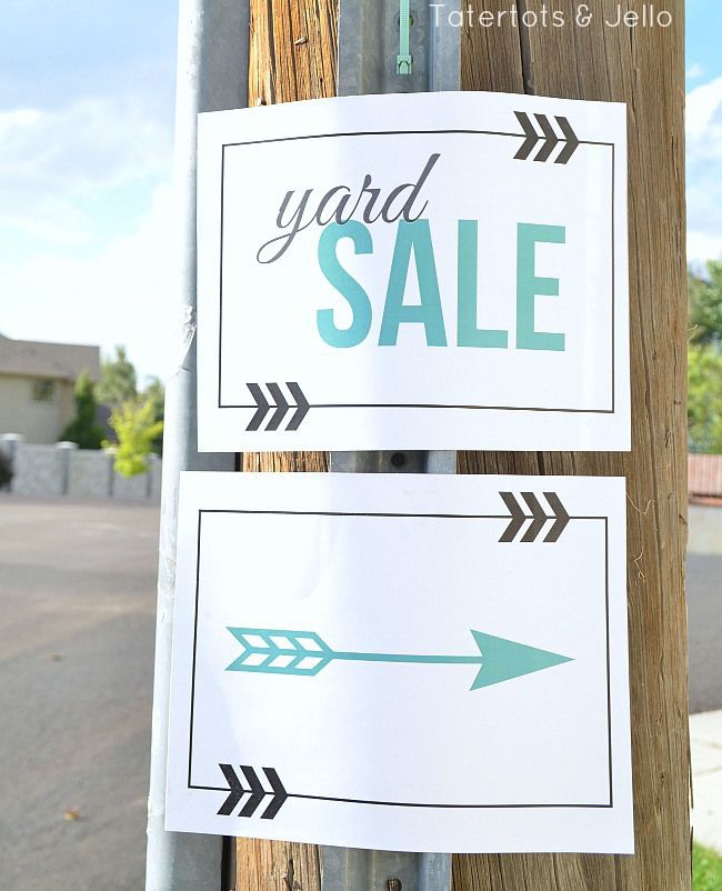 Free Printable Yard Sale Signs - Free printable paper crafts that make your yard sale planning and garage sale ideas look like a million bucks.