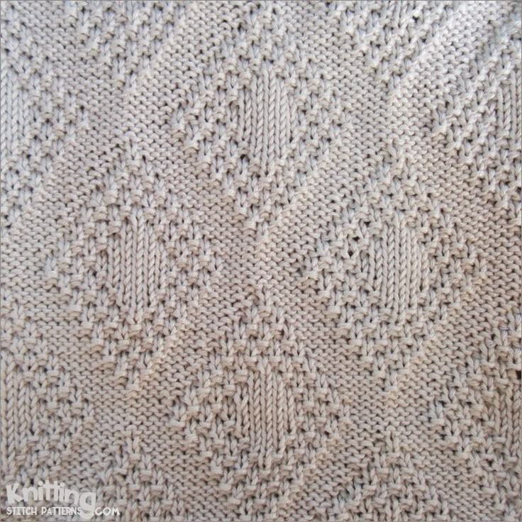 Moss Bordered Diamond is a versatile stitch. Its reversible yarns Pi...