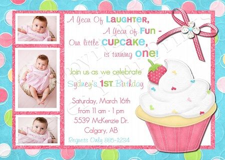 first birthday invites girl