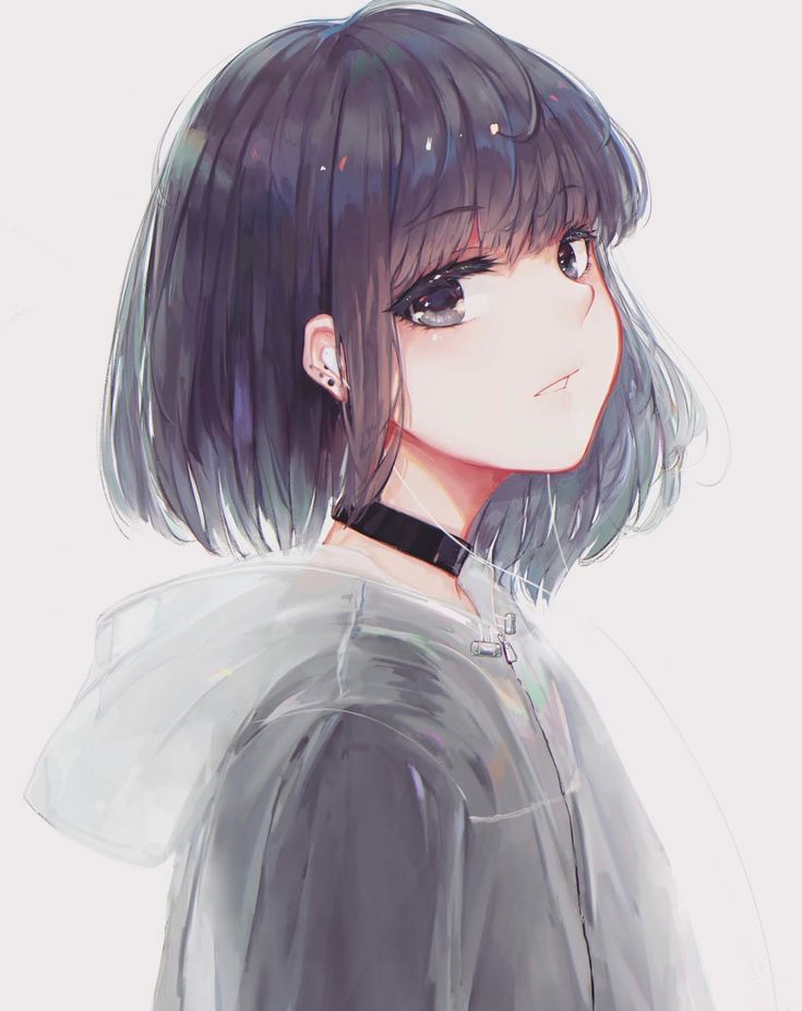 Anime mädchen kurze haare