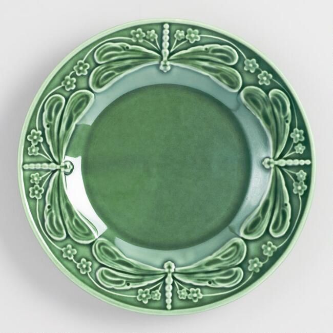 glass plate Glass Side Plate Dragonflies patio dishes handpainted plates handpainted dishes In the Garden