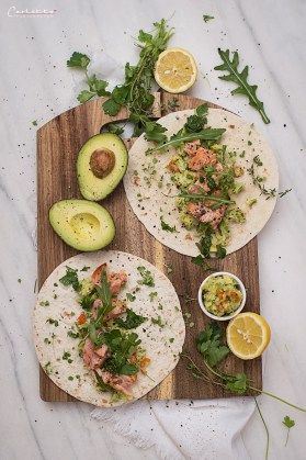 Lachs Guacamole Wraps