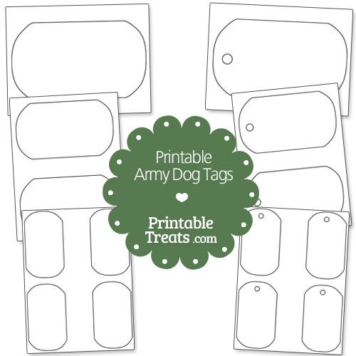 Printable Army Dog Tags From Printabletreats Party Printable Army Dog Tags From Printabletreats Party Printables Birthday Parties Military