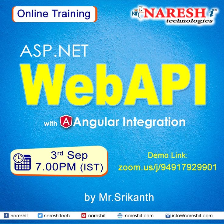 Attend ASP. Net Web API Free Demo on 3rd September @ 07.00 PM (IST