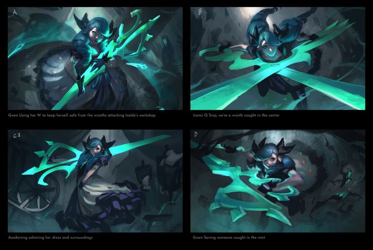 ArtStation - Gwen Base Splash, Jeremy Anninos in 2021 | Lol league of