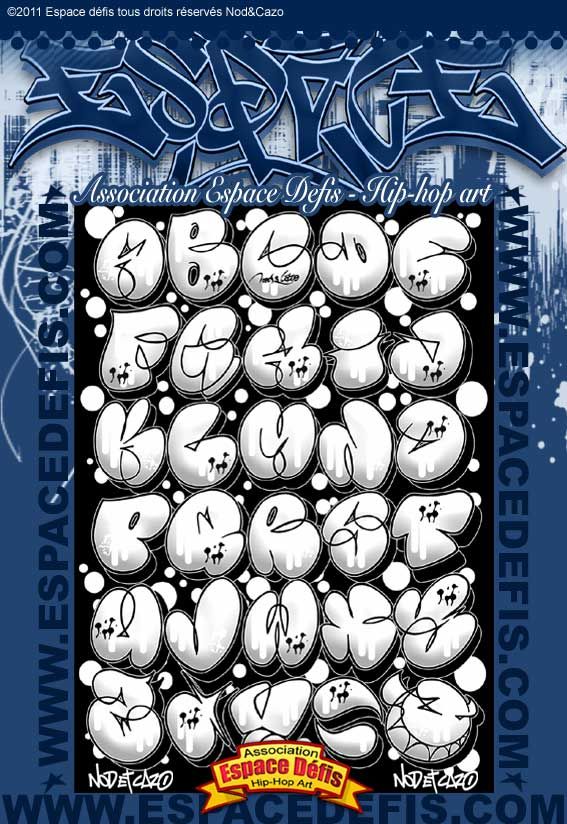 4 , Alphabet graffiti bubble style , Vous avez choisi celui,ci ! participez au