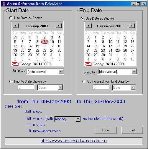 Days from today