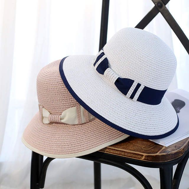 Stylish Fashion Women Foldable Wide Large Brim Beach Sun Caps Floppy Straw Hat Sweet Summer Tour Hats Stylish Fashion Women Foldable Wide Large Brim Beach Sun Caps Floppy Straw Hat Sweet Summer Tour Hats