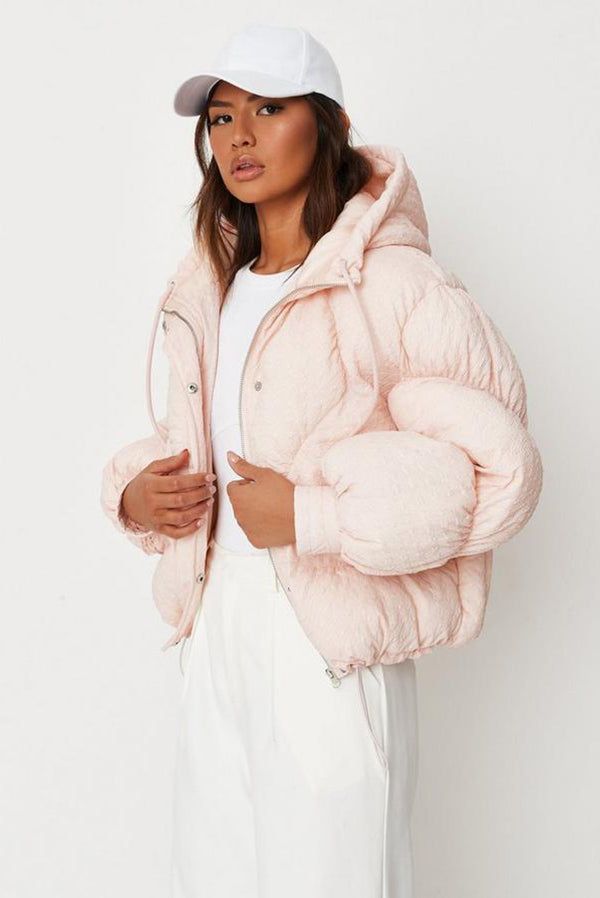 Missguided Oversized Jacquard Puffer Jacket In 2022 Brown Outfit Jackets Oversized Puffer Jacket Brown Outfit, Missguided Oversized Fur Duster Coat In Pink