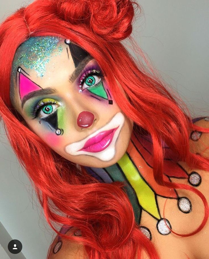 Pin by mariafe mendoza on Halloween Makeup | Cute clown makeup, Scary