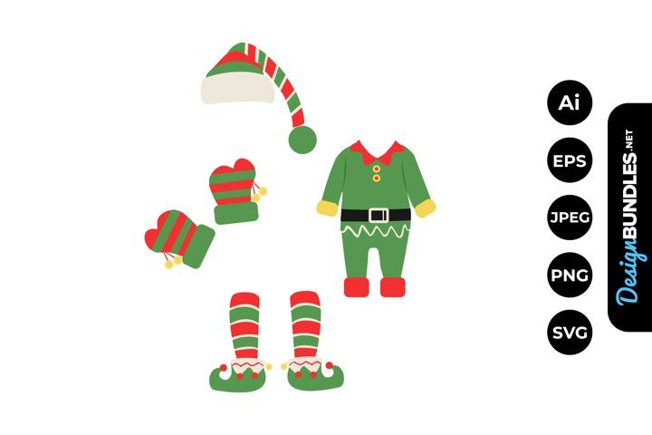 Download Christmas Outfit Parts Christmas Outfit Illustration Design Graphic Elements
