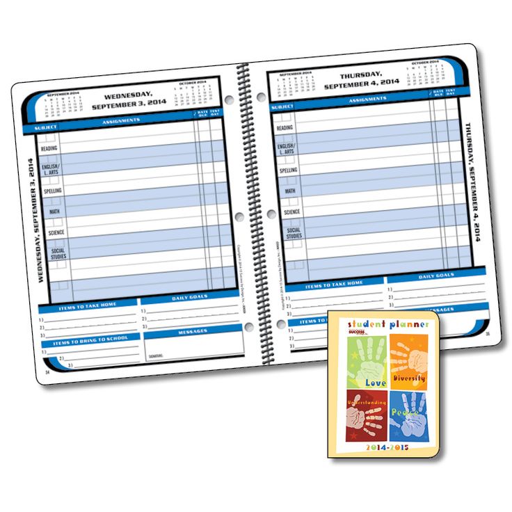 dated assignment notebook designed to help students agenda books for students