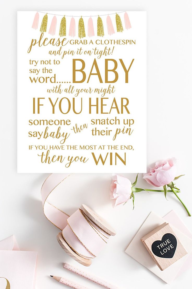 Instant Download No.94BABY Flamingo Baby Shower Don/'t Say Baby Game Sign Signage Tropical Flamingo Baby Shower Games Printable