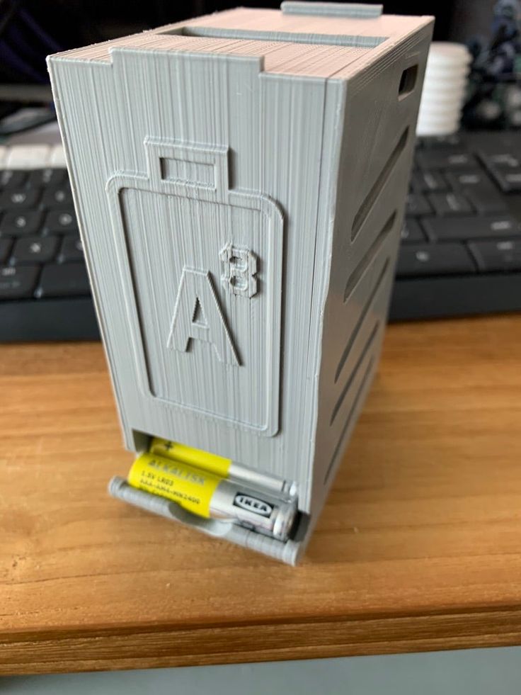 Battery Dispenser 36x AAA Stackable By Guido666 Thingiverse 3d battery-dispenser-36x-aaa-stackable-by-guido666-thingiverse-3d