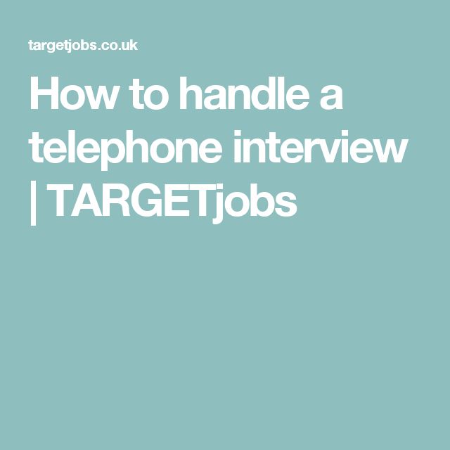 how to handle an interview