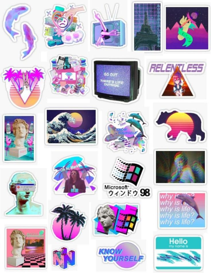 Vaporwave stickers Vaporwave, Cute stickers, Tumblr stickers Vaporwave stickers Vaporwave, Cute stickers, Tumblr stickers