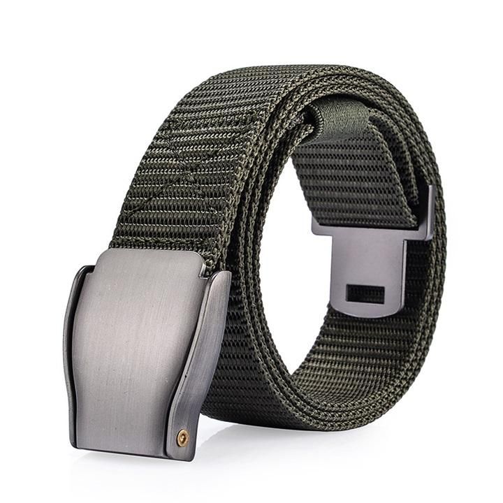 AUTOMATIC BUCKLE LONG CANVAS BELT MEN WOMEN FASHION WAISTBAND WAIST STRAP BELTS