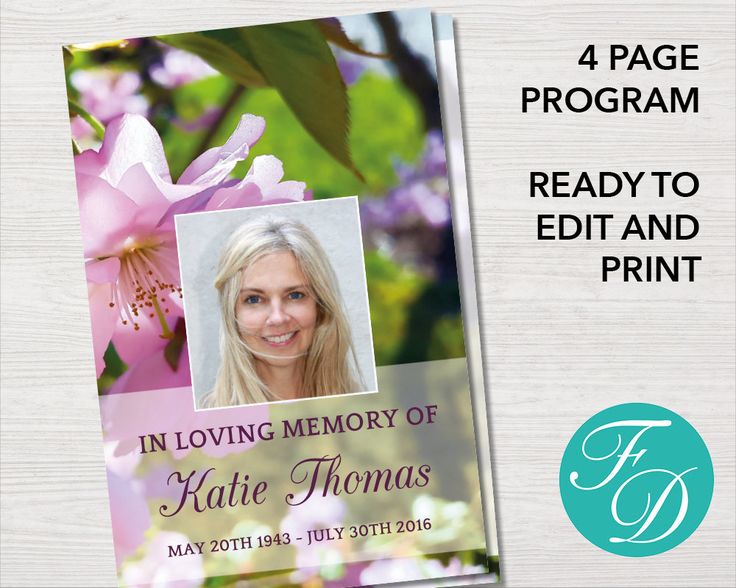 51 best Pink Funeral Program Templates images on Pinterest - memorial card template word 51 best Pink Funeral Program Templates images on Pinterest - memorial card template word