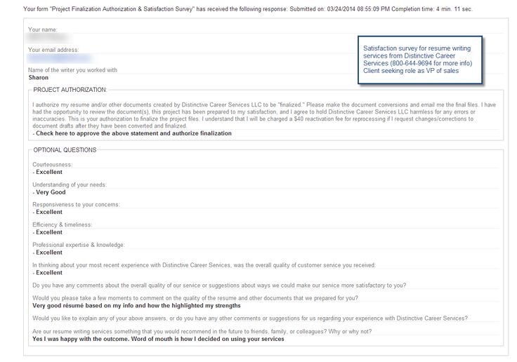 Customer satisfaction survey for resume writing services performed - resume writers near me Customer satisfaction survey for resume writing services performed - resume writers near me