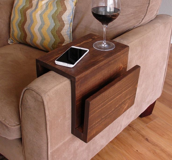 Simply Awesome Couch Sofa Arm Rest Wrap Tray Table With Side Storage Slot By Keodecor On Etsy Https Www E Cool Couches Diy Furniture Woodworking Projects Diy